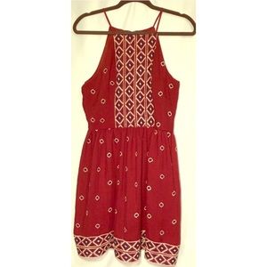 Francesca’s Tribal Print Dress Maroon (M)